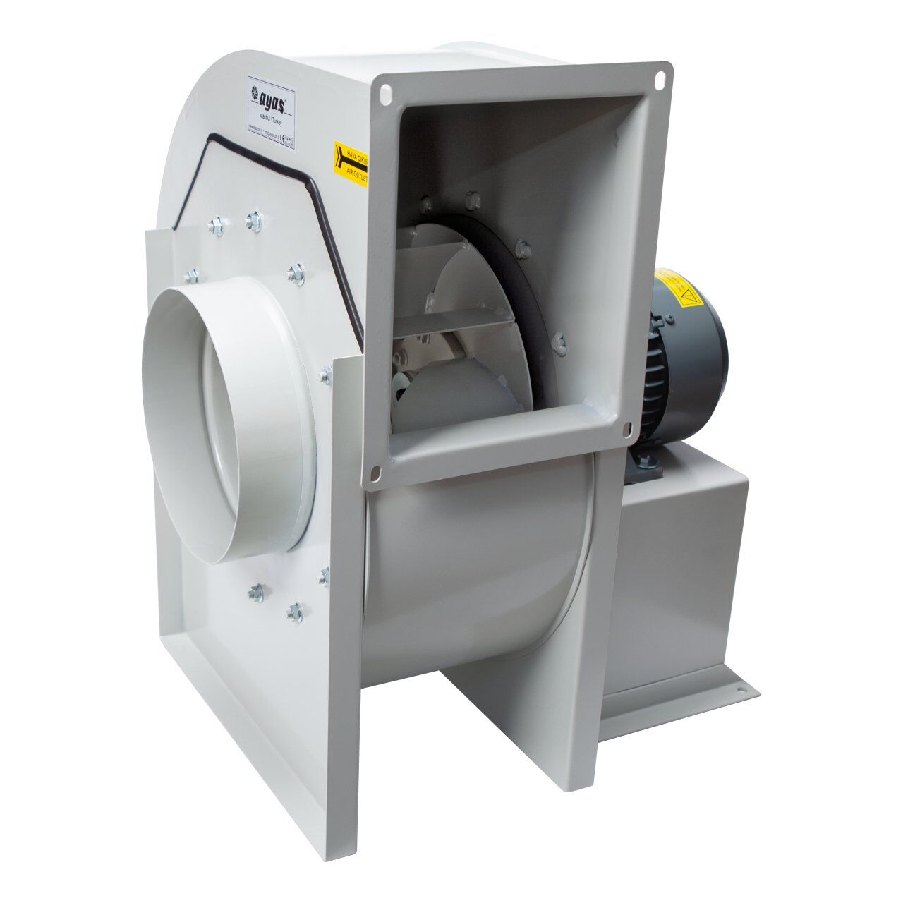  2500 m3/h 450Pa Alçak Basınçlı Radyal Salyangoz Fan