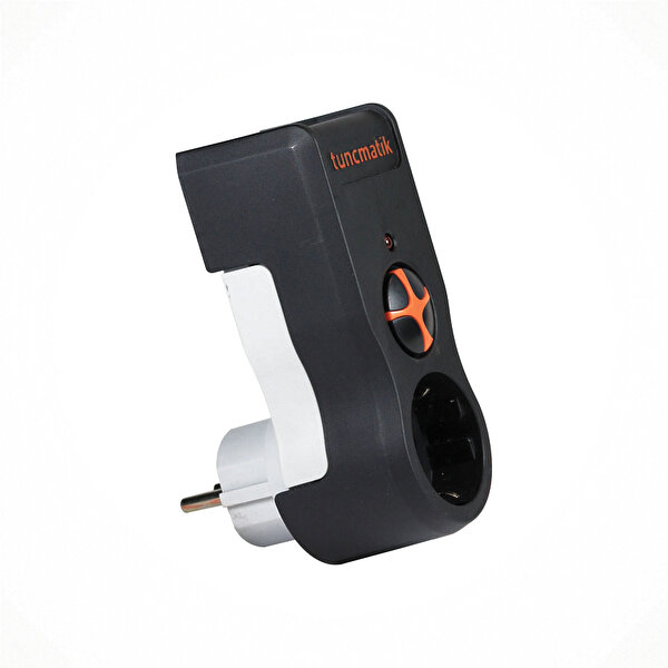 Tunçmatik Akım Korumalı Priz Tekli Siyah